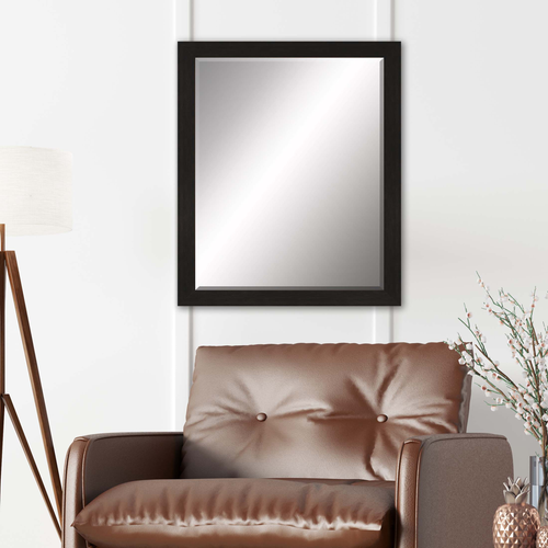 33" Dark Brown Accent Mirror