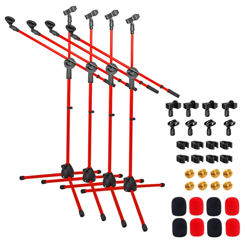 Mic Stand 4Pcs Floor Height Adjustable Tripod Microphone Stands