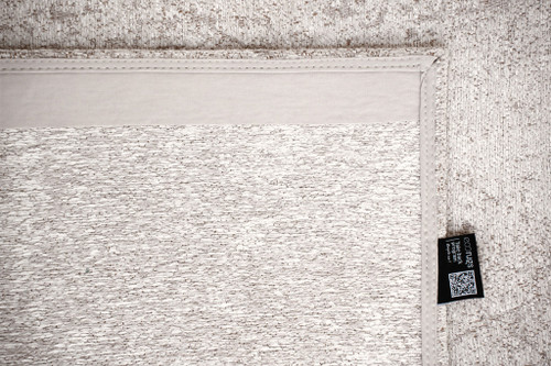 2' X 5' Gray And White Abstract Washable Area Rug With UV Protection