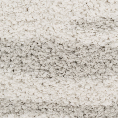 5' X 7' Gray Abstract Shag Power Loom Area Rug