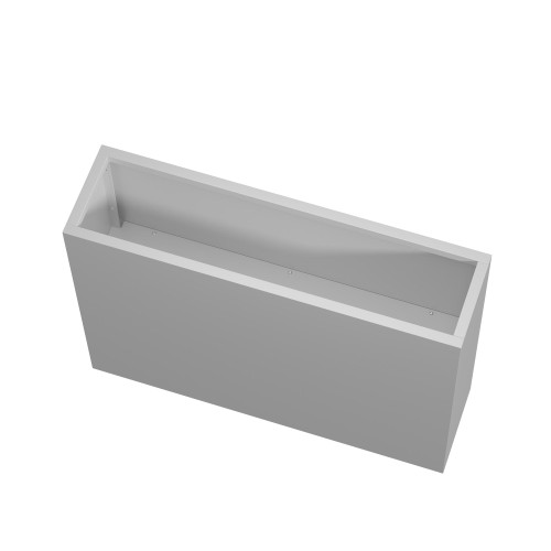 28" X 36" Gray Metal Rectangular Pot Planter