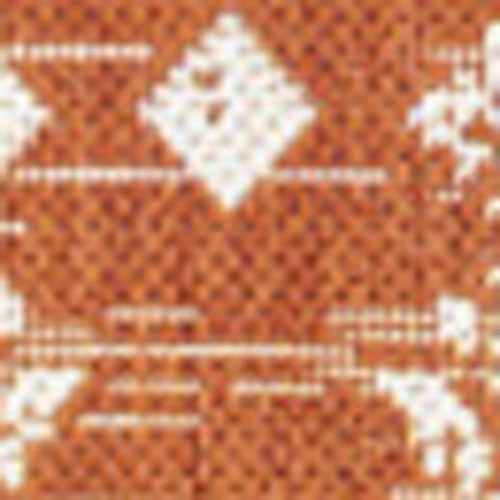5' X 8' Orange And Cream Trellis Indoor Outdoor Area Rug