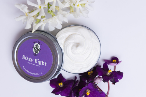 Velvet Massage Balm - 1 oz -[Sixty Eight] Violets & Lily of the Valley