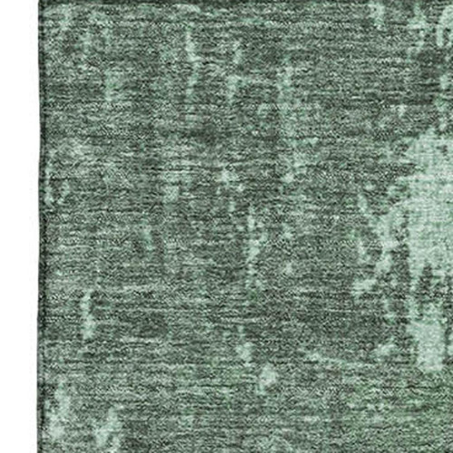 10' X 14' Pale Aqua And Gray Abstract Washable Area Rug With UV Protection