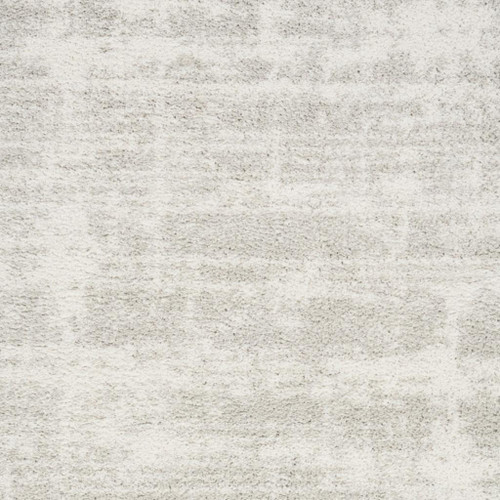 5' X 7' Gray Abstract Shag Power Loom Worn Faded Area Rug