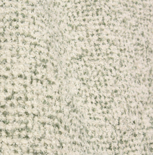 50" X 60" Ivory And Green Throw Blanket with Fringe