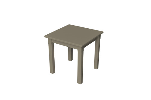 20" Greenish Gray Solid Wood Square End Table