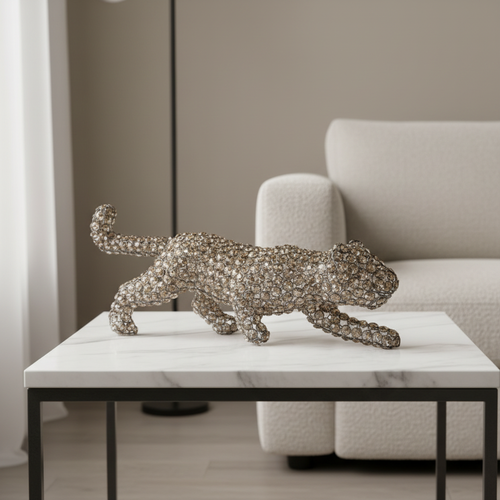 Pantera Large Nickel Cristal Panther