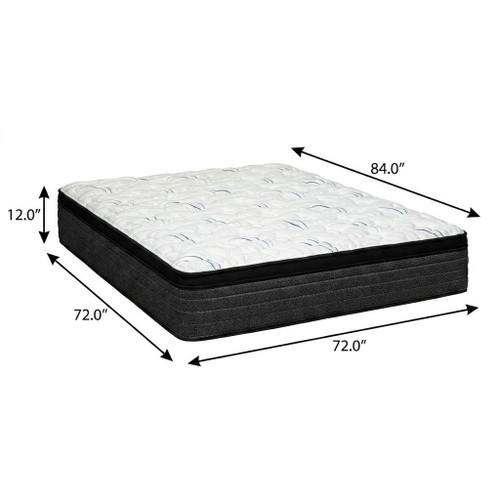 12" California King Foam Plush Euro Top Hybrid Mattress