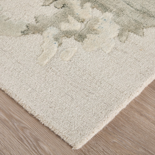 5' X 8' Blue And Ivory Abstract Hand Tufted Area Rug