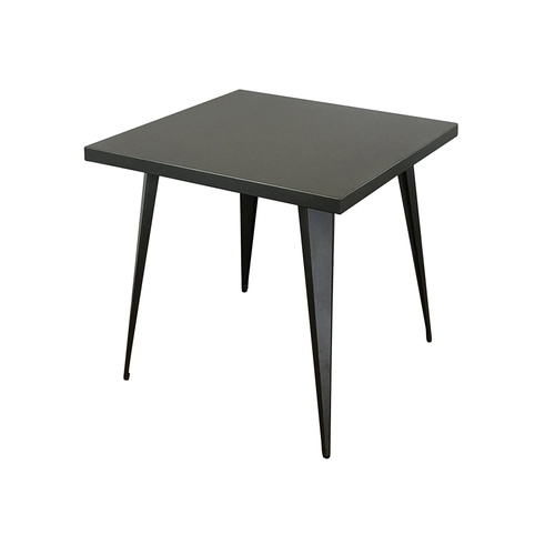 Steel and Metal Square Dining Table