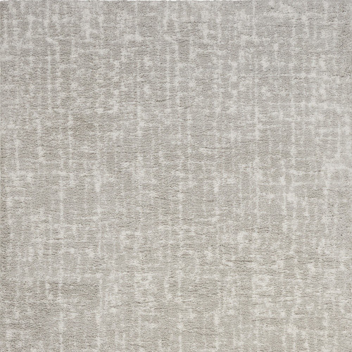 8' X 10' Gray And Ivory Abstract Shag Area Rug