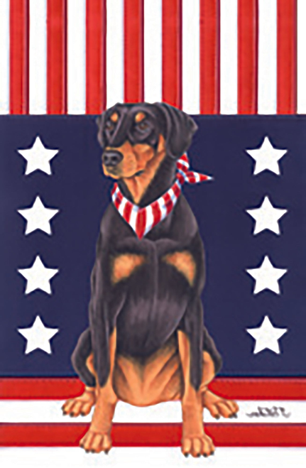 Doberman - Tomoyo Pitcher Patriot Garden Flag 