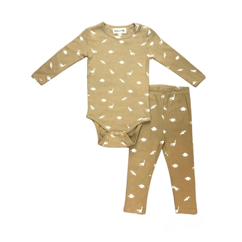 Dinosaur Ribbed Outfit - 6-12 Months