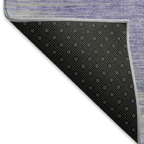 10' X 14' Plum And Ivory Abstract Washable Area Rug With UV Protection