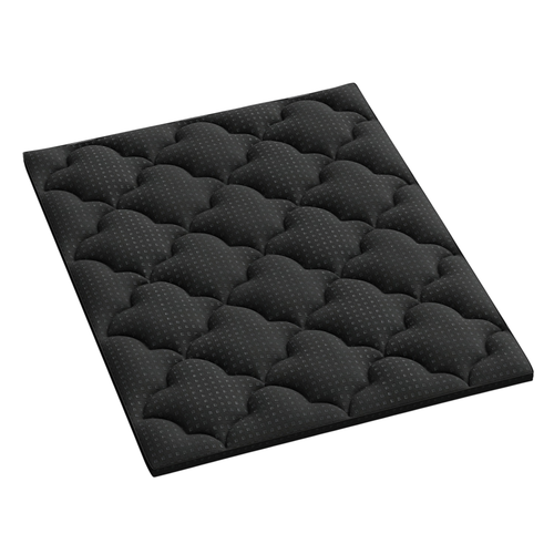 2" Black Cotton Twin Mattress Topper