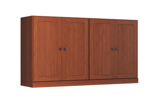 64" Coffee Solid Wood Sideboard With Four Doors