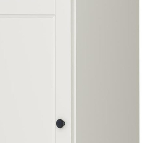 17" Off White Solid Wood Free Standing Double Door Linen Cabinet