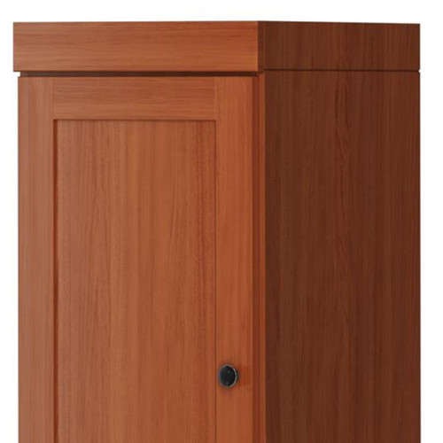 72" Coffee Solid Wood Two Door Pantry Or Storage Closet