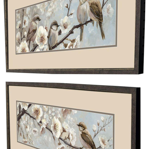 Set Of Two Whispers of Spring Set of Set Brown Framed Wall Art