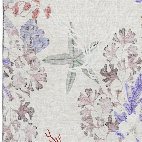 10' X 14' Cinnamon Ivory And Plum Geometric Washable Area Rug With UV Protection