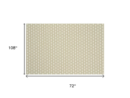 6' X 9' Beige Indoor Outdoor Area Rug
