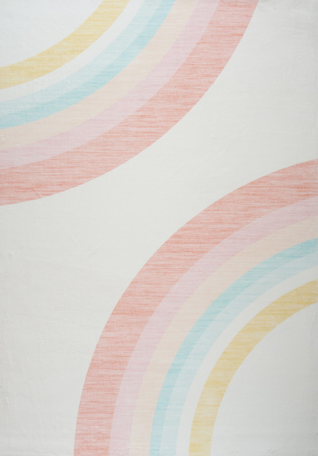 7' X 10' Pink Abstract Area Rug