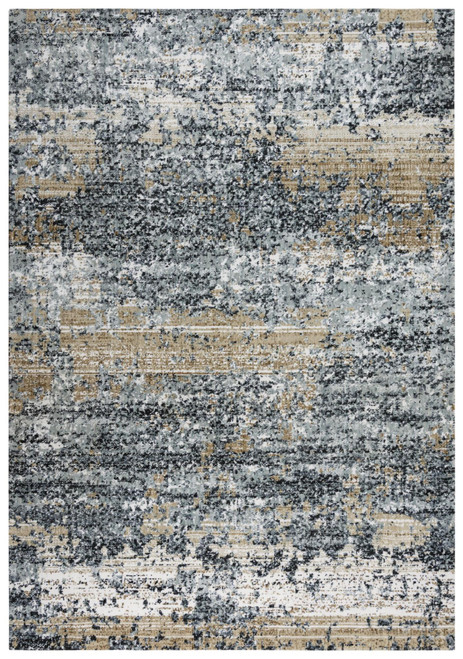 9' X 12' Gray Light Gray Brown Beige And Ivory Abstract Hand Carved Handmade Area Rug