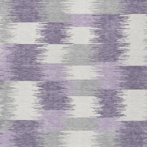 10' X 14' Lilac And Purple Geometric Washable Indoor Outdoor Area Rug