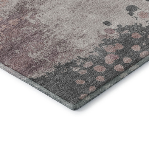 9' X 12' Blush Beige And Sage Abstract Washable Area Rug With UV Protection