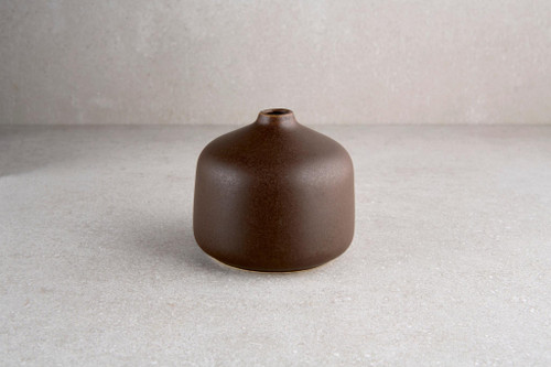 3" Brown Ceramic Bud Table Vase