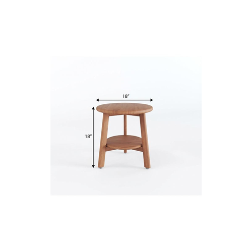 18" X 18" Brown Teak Rectangular Shower Bench With Shelf