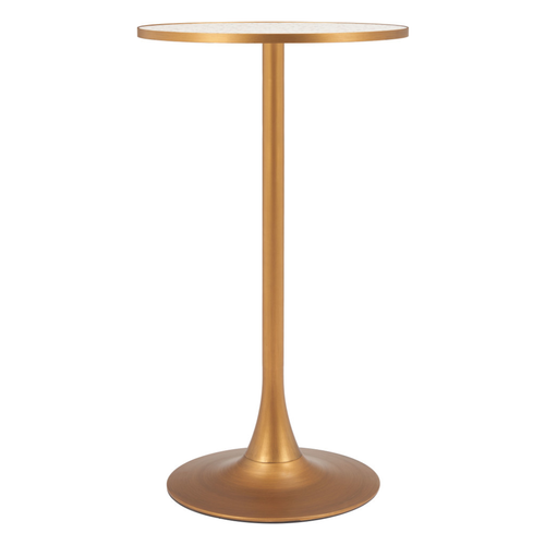 Faux Terrazzo and Steel Rounded Bar Table