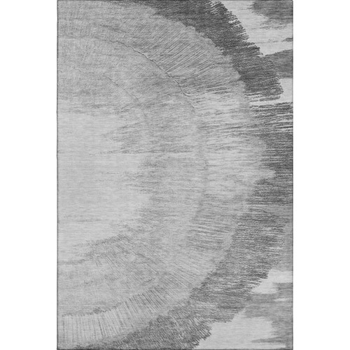 10' X 14' Gray And Ivory Woodland Lodge Washable Area Rug With UV Protection