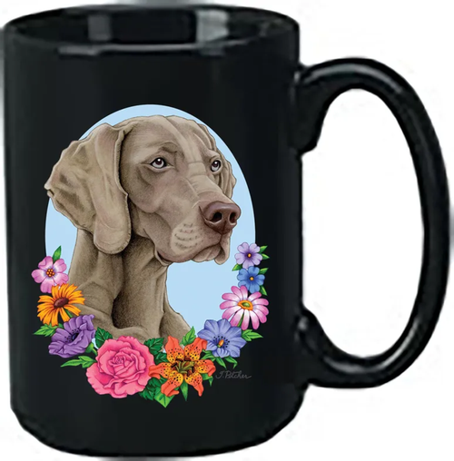 Weimaraner - Best of Breed Ceramic 15oz Coffee Black Mug