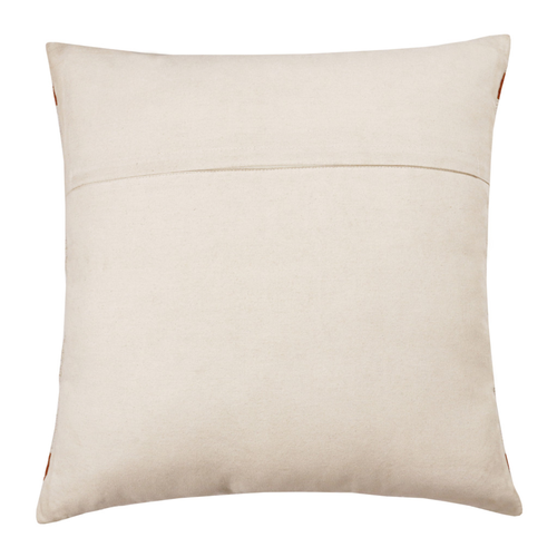 20" White Yellow And Red Striped Cotton Throw Pillow Cover