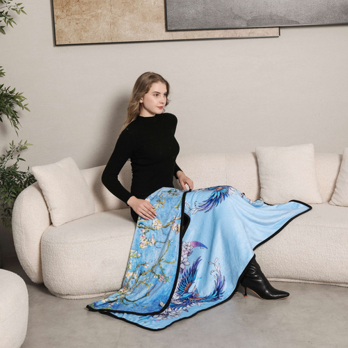Double-Sided Soft Wearable Throw/Cape