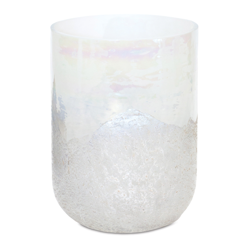 Irredescent Glass Candle Holder 