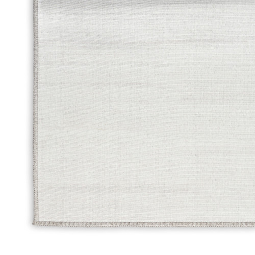10' Ivory and Gray Abstract Washable Runner Rug
