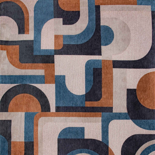 9' X 13' Gray And Beige Geometric Washable Area Rug