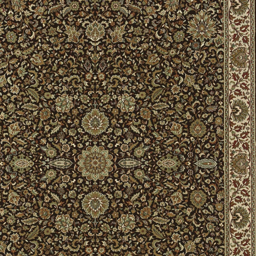 7' X 10' Brown And Ivory Oriental Area Rug