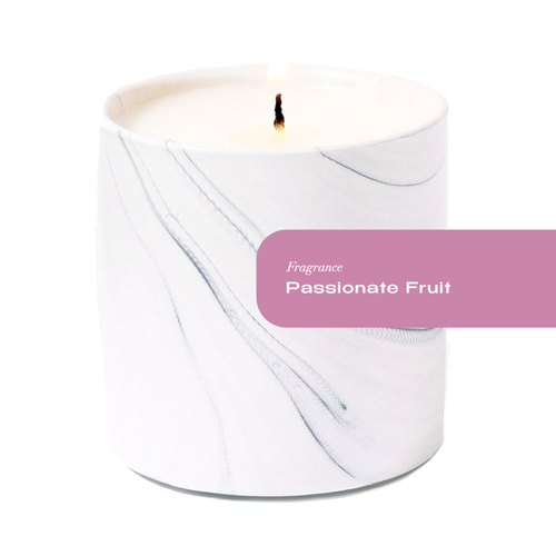 Passionate Fruit White Marble Candle 