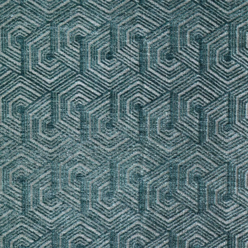 3' X 5' Blue And Ivory Geometric Area Rug