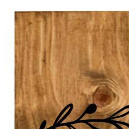 1" Tan And Black Solid Wood Home Porch Sign