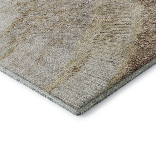 10' X 14' Brown Ivory And Gray Woodland Lodge Washable Area Rug With UV Protection