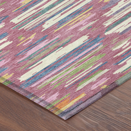 8' X 10' Blush And Ivory Southwestern Washable Indoor Outdoor Area Rug