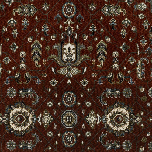 10' X 13' Red Oriental Area Rug With Fringe