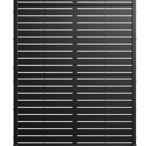 73" X 35" Black Striped Galvanized Metal Rectangular Planter Box