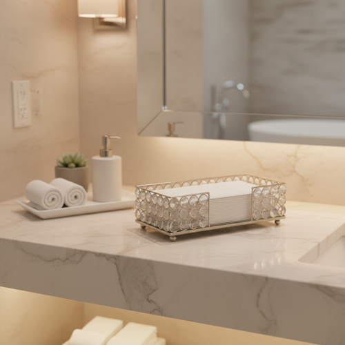 Servilleta Silver Cristal Rectangular Napkin Holder