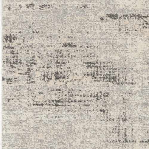 2' X 4' Ivory Abstract Power Loom Area Rug